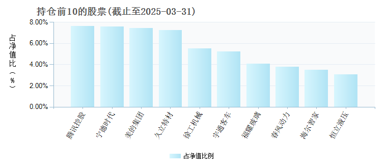 南方内需增长两年股票C008855年度的基金持仓图